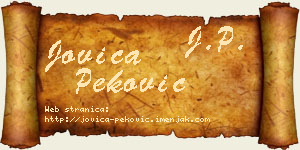 Jovica Peković vizit kartica